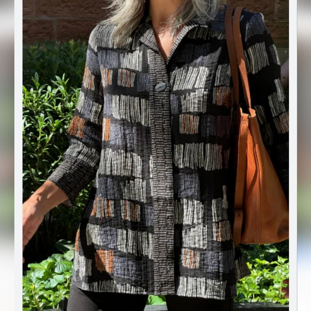 New Habitat Express Travel Mixed Shirt Blouse Size Small